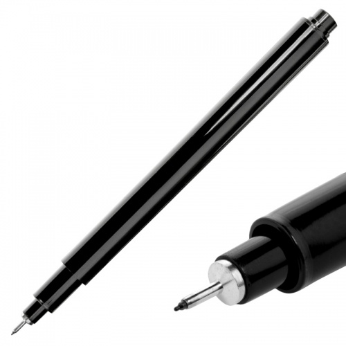 Ручка для дизайна ногтей (рапидограф), 01 Черная