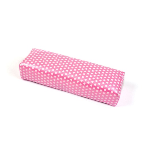 Подлокотник-подушка для маникюра 30 см. розовый в горох 30Х9Х7
